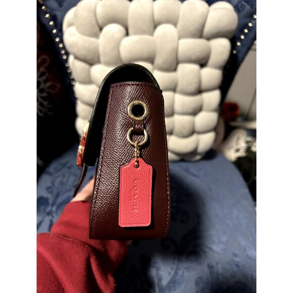 Coach Gemma Brown and Pink Jeweled Butterfly Close Crossbody - Picture 2 of 10